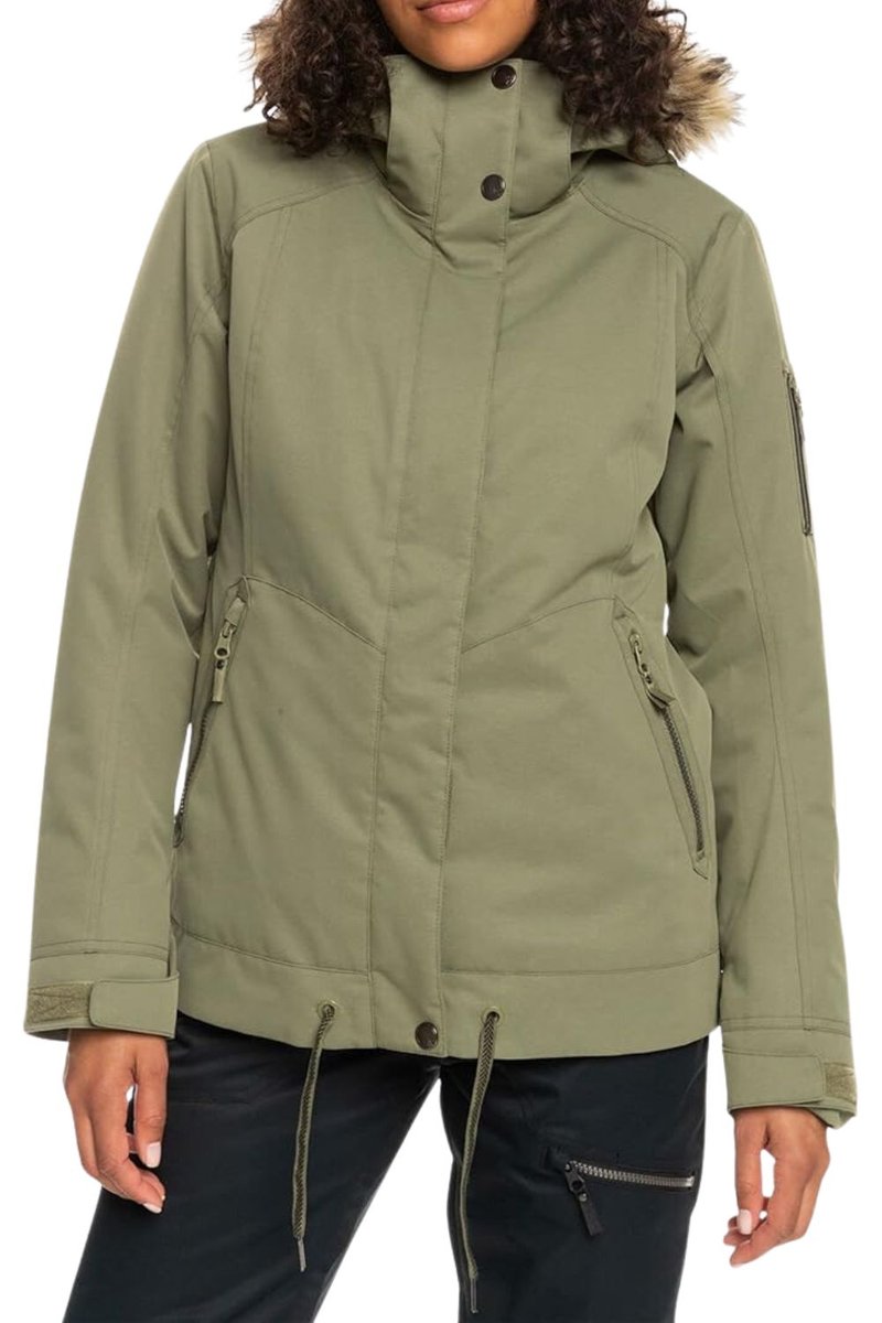 Kurtka damska Roxy Meade narciarska zimowa khaki-S