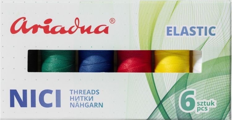 Zestaw nici Ariadna Elastic Sport, Artyn Flex 120/180m, 6 kol.