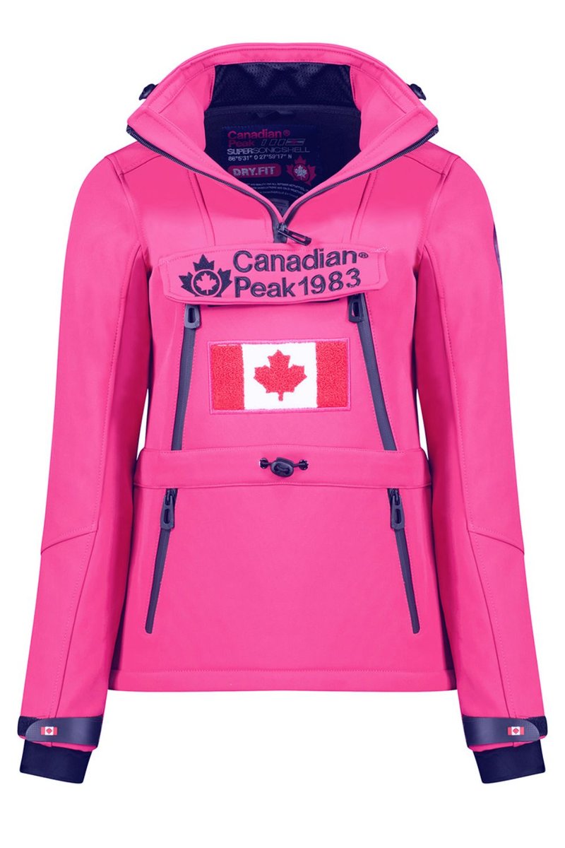 Kurtka damska Canadian Peak Toka trekkingowa softshell różowa -XL
