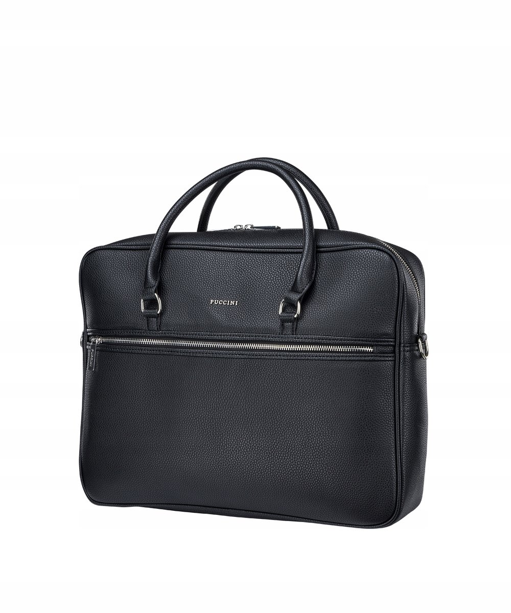 Torba Na Laptopa Męska Aktówka do Pracy 15'' PUCCINI Czarna BLXP0033 1