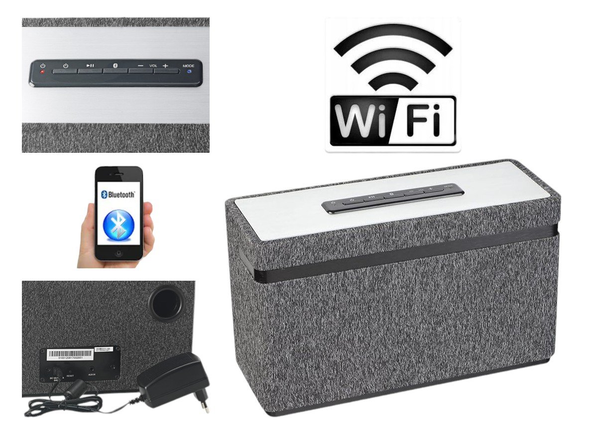 GŁOŚNIK MULTIROOM WIFI  WLAN BLUETOOTH CHROMECAST ŁĄCZENIE GŁOŚNIKÓW ZE SOBĄ