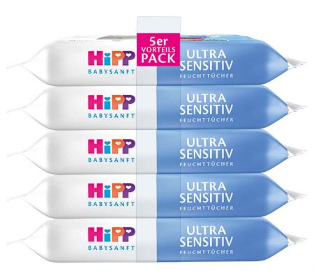 HIPP Ultra sensitive nawilżane chusteczki 5x48 szt.