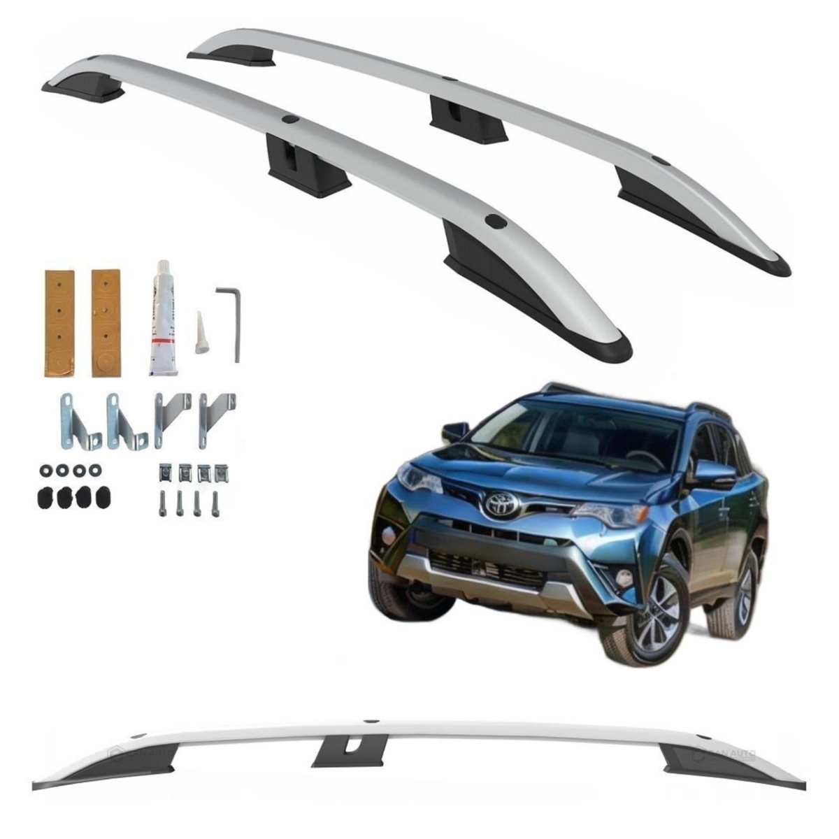 RELINGI dachowe TOYOTA RAV4 od 2013 do 2018 SREBRNE