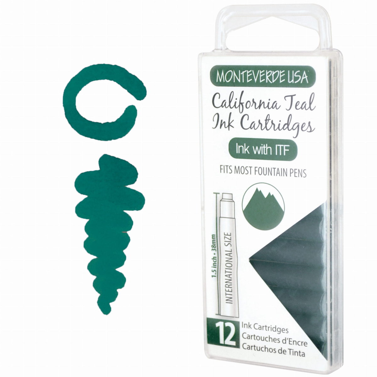 Monteverde Atrament California Teal Naboje 12szt