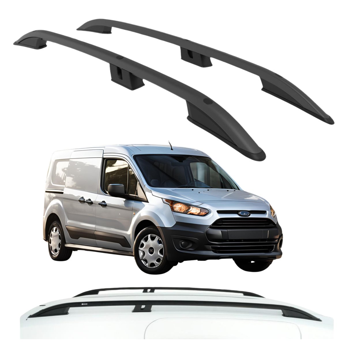 RELINGI dachowe czarne FORD Transit Connect rok od 2014 do 2022 L1 krótki