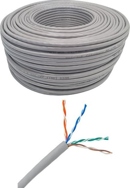 NetRack Kabel sieciowy LAN kat. 5e UTP, 50m, CCA, Netrack, szary