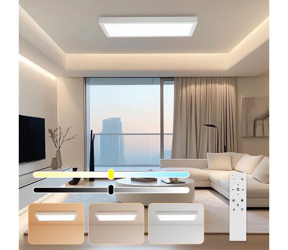 Brilagi - Ściemnialne oświetlenie LED FRAME SMART LED/30W/230V biały IP44 + pilot
