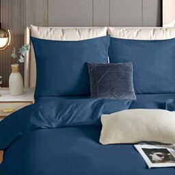 Spod Igły I Nitki Pościel satynowa 220x200 granatowa jednobarwna I24