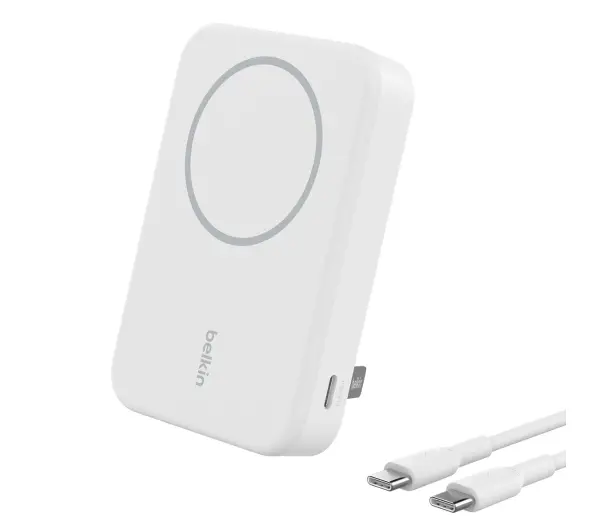 Belkin BPD008BTWH BoostCharge Pro Magnetic 10000mAh,15W Qi2, MagSafe Biały