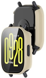 Bizon Etui ze szkłem do zegarka Case+Glass Watch do Xiaomi Redmi Watch 5 Lite, beżowe