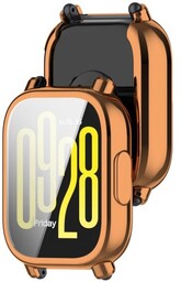 Bizon Etui z osłoną ekranu Case Watch Felipe do Xiaomi Redmi Watch 5 Lite, różowozłote
