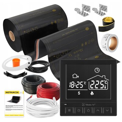 Folia grzewcza na podczerwień MISSION AIR Black Gold PTC 160W/m² (2mb x 50cm) + regulator Taurus Czarny