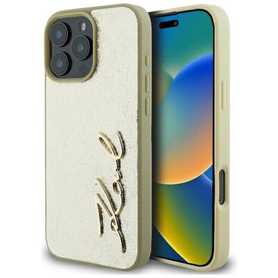 Karl Lagerfeld Metal Signature do iPhone 16 Pro złoty