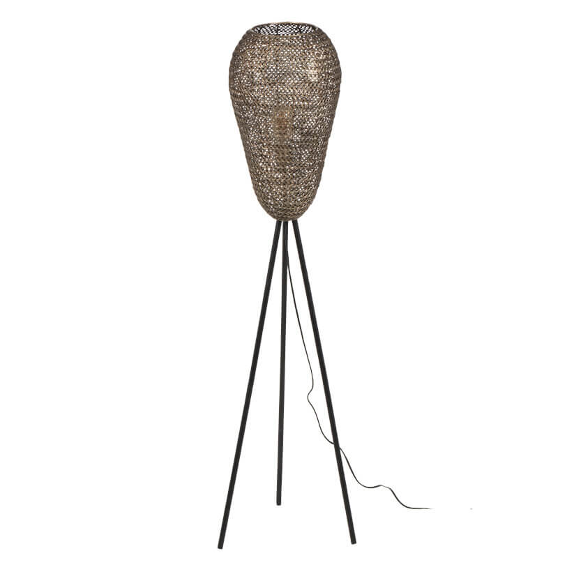 Stojąca lampa na trójnogu ZIVA 465300104 Trio druciana czarny