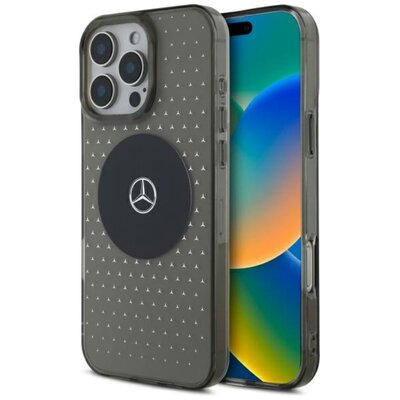 Etui MERCEDES MB Case Star Pattern do Apple iPhone 16 Pro Czarny | Bezpłatny transport