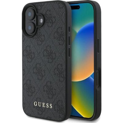 Guess GUHCP16SG4GFGR iPhone 16 czarny/black HC PU 4G Classic