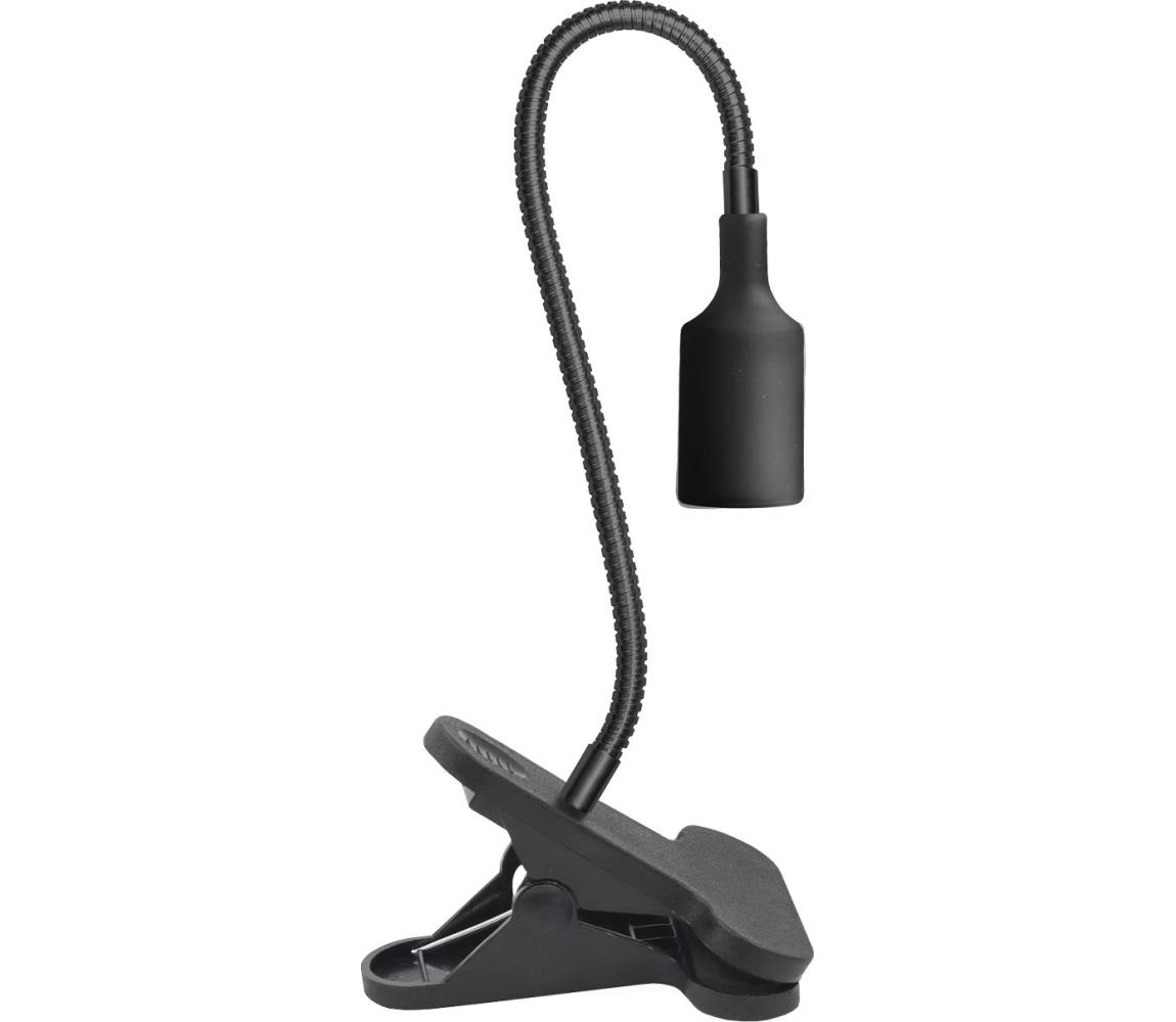 Elastyczna Lampa stołowa z klipsem CLIP 1xE27/30W/230V czarny