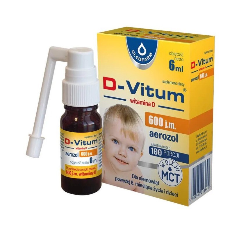 D-Vitum Witamina D 600 j.m. Aerozol, 60 ml