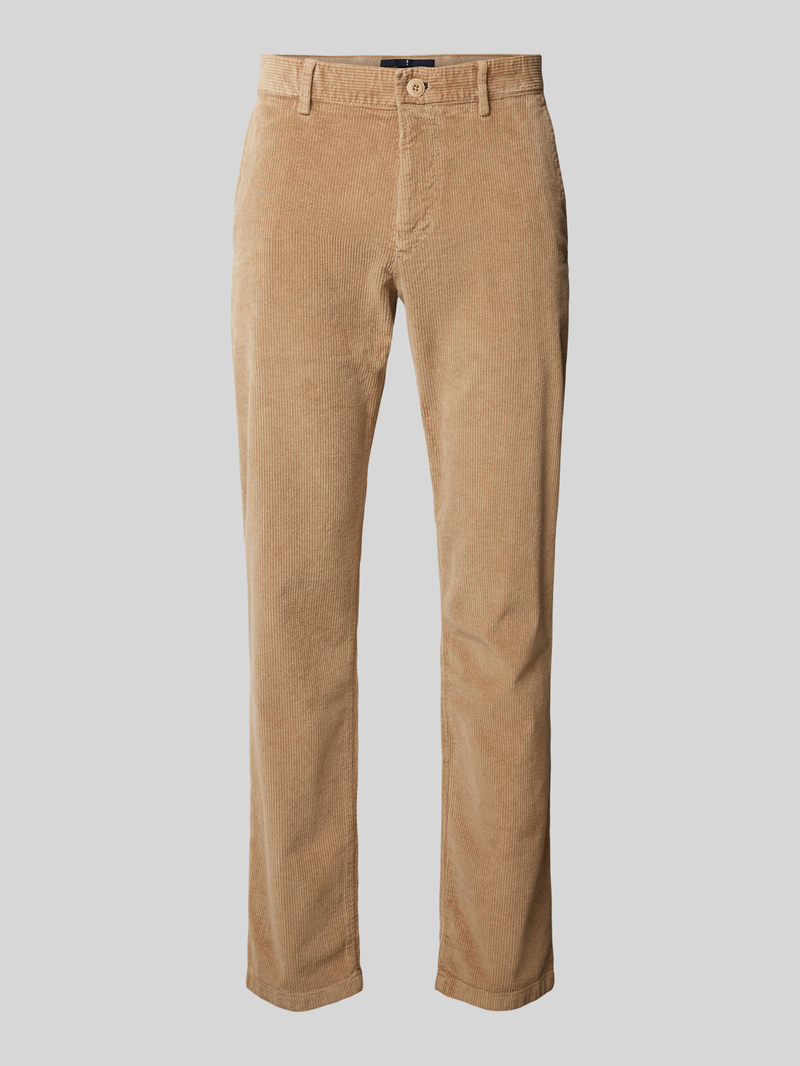 Spodnie sztruksowe o kroju modern fit ze szlufkami na pasek model ‘Matthew’