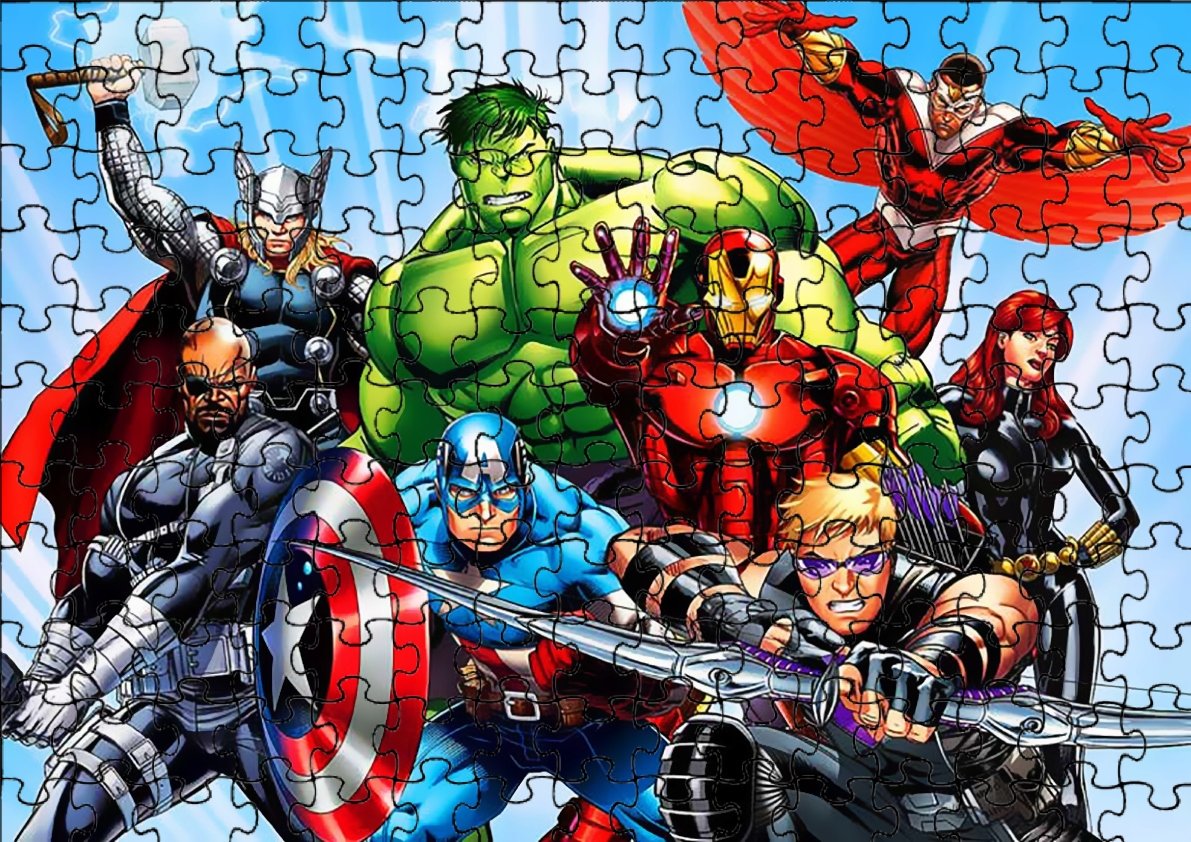 Puzzle Układanka 70 el : Avengers Marv el + Woreczek Z Nadrukiem