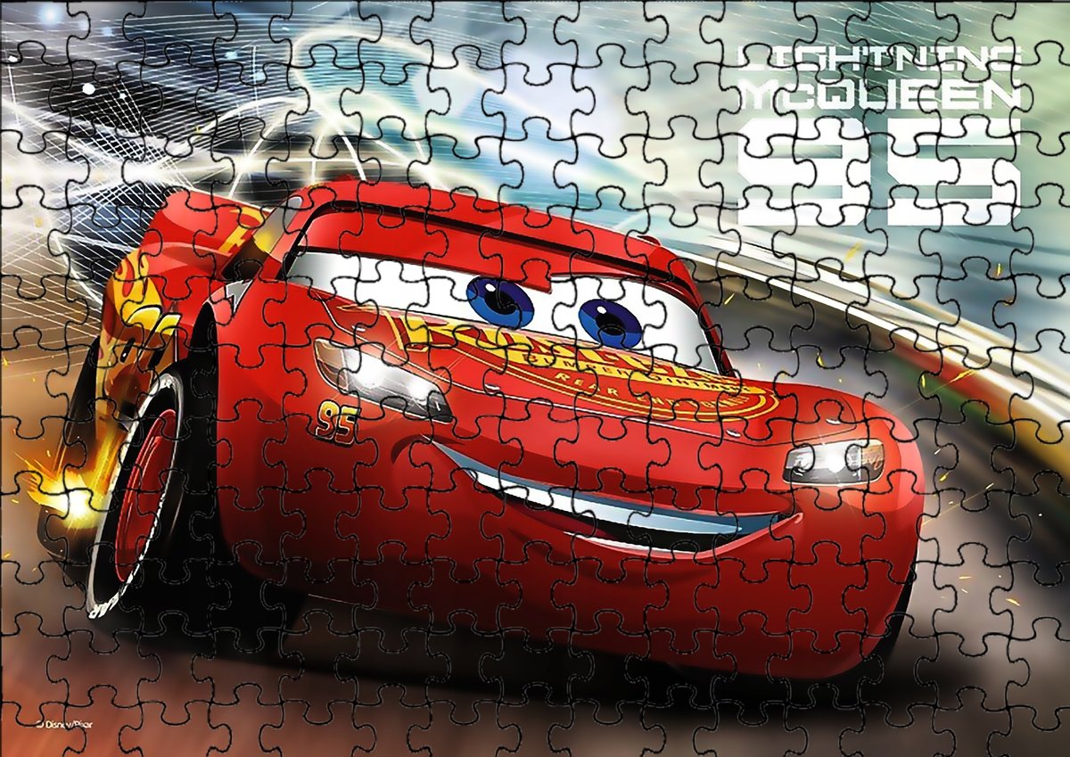 Puzzle Układanka 35 el : Dla Chłopca Auta Czerwone Auto + Woreczek Z Nadrukiem