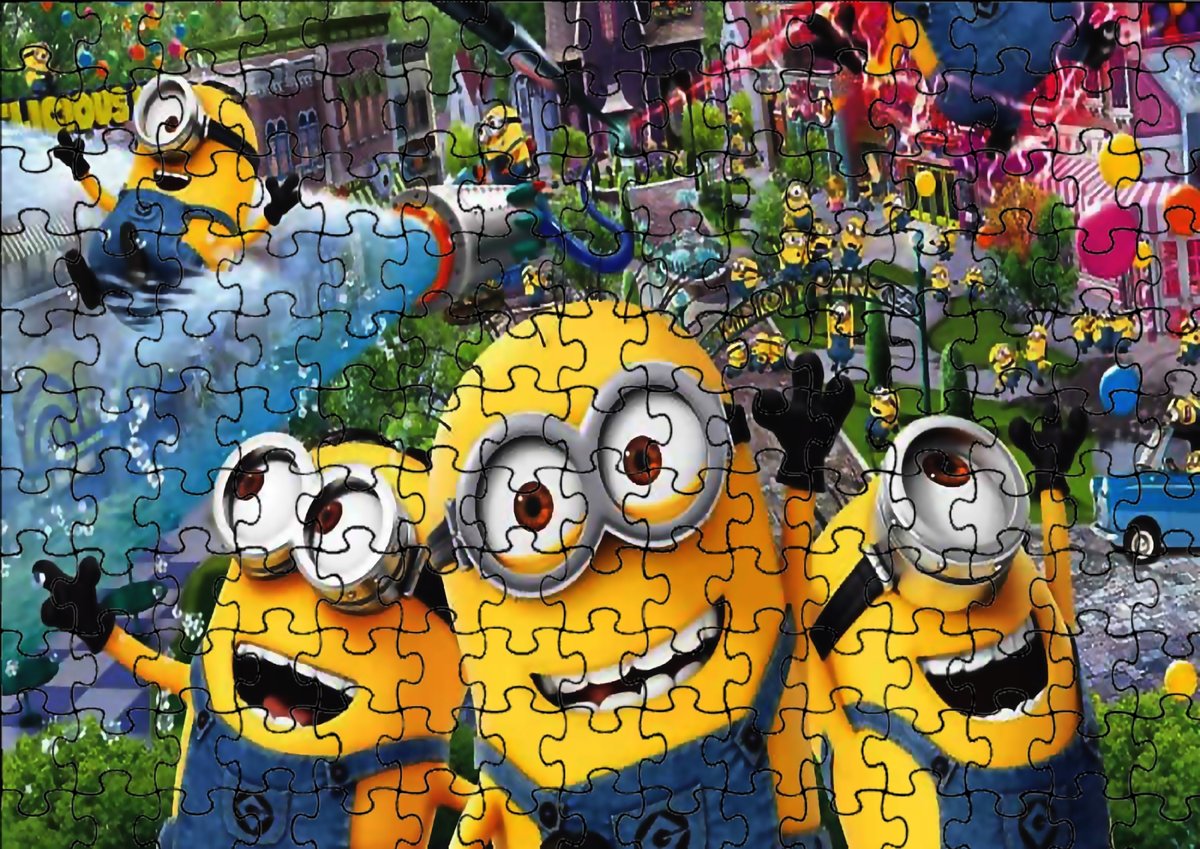 Puzzle Układanka 120 el : Minionki + Woreczek Z Nadrukiem