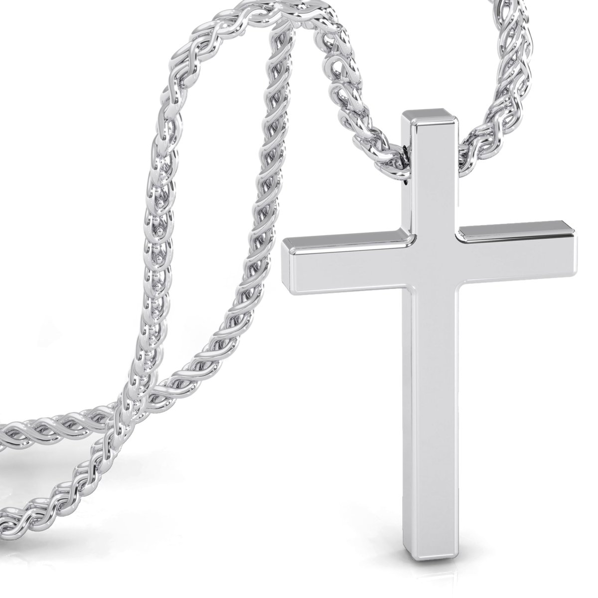 SERASAR | Męski naszyjnik ze stali nierdzewnej [Trust] - Srebro 50cm