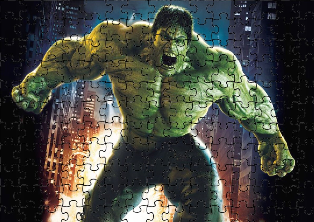 Puzzle Układanka 120 el : Avengers Hulk + Woreczek Z Nadrukiem