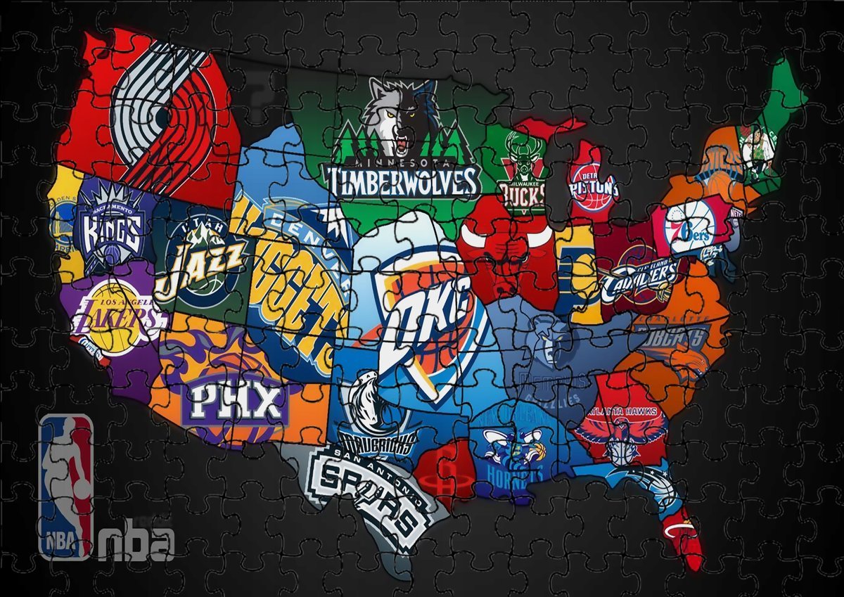 Puzzle Układanka 35 el : Nba Koszykówka + Woreczek Z Nadrukiem