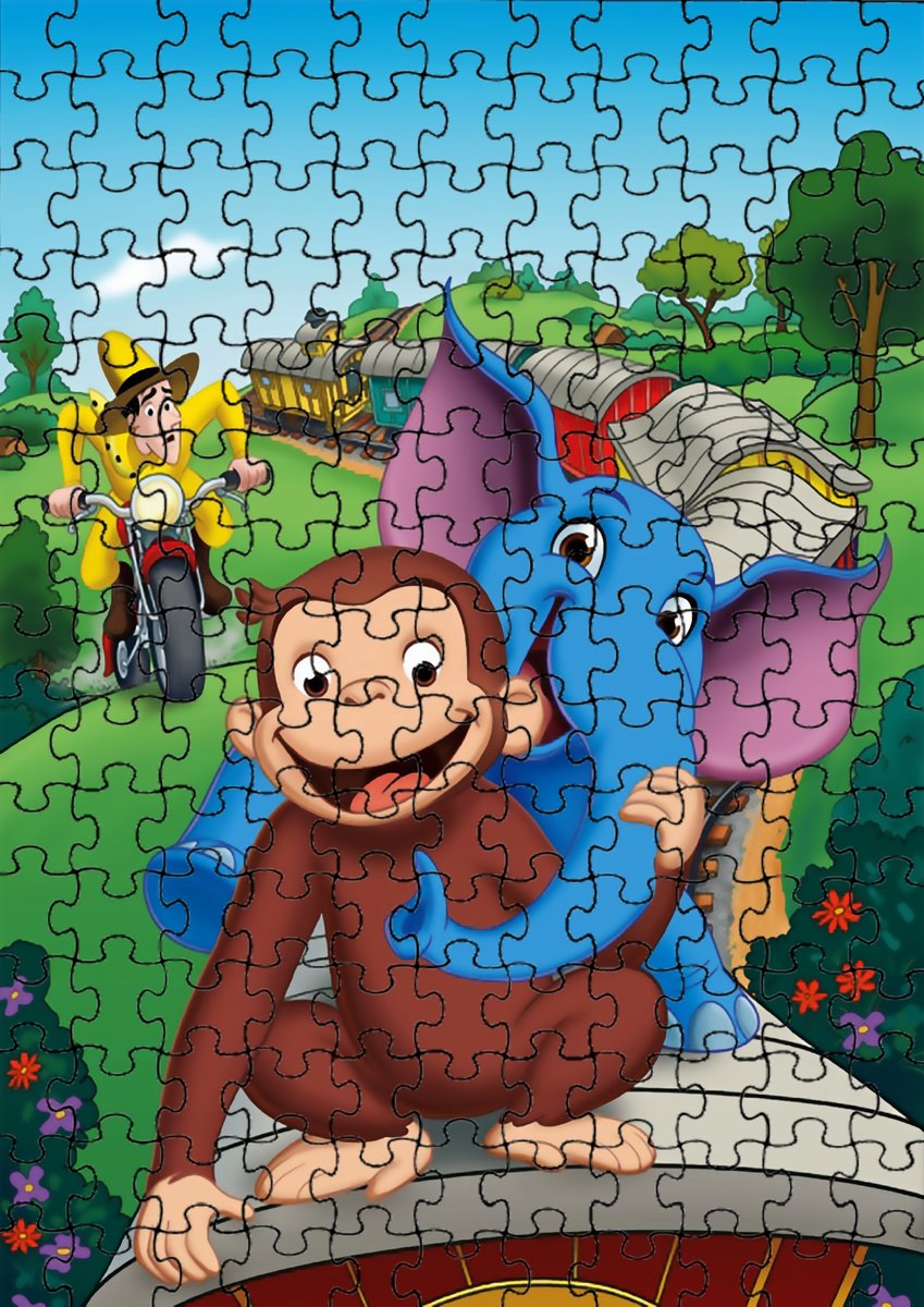 Puzzle Układanka 96 el : Ciekawski George + Woreczek Z Nadrukiem