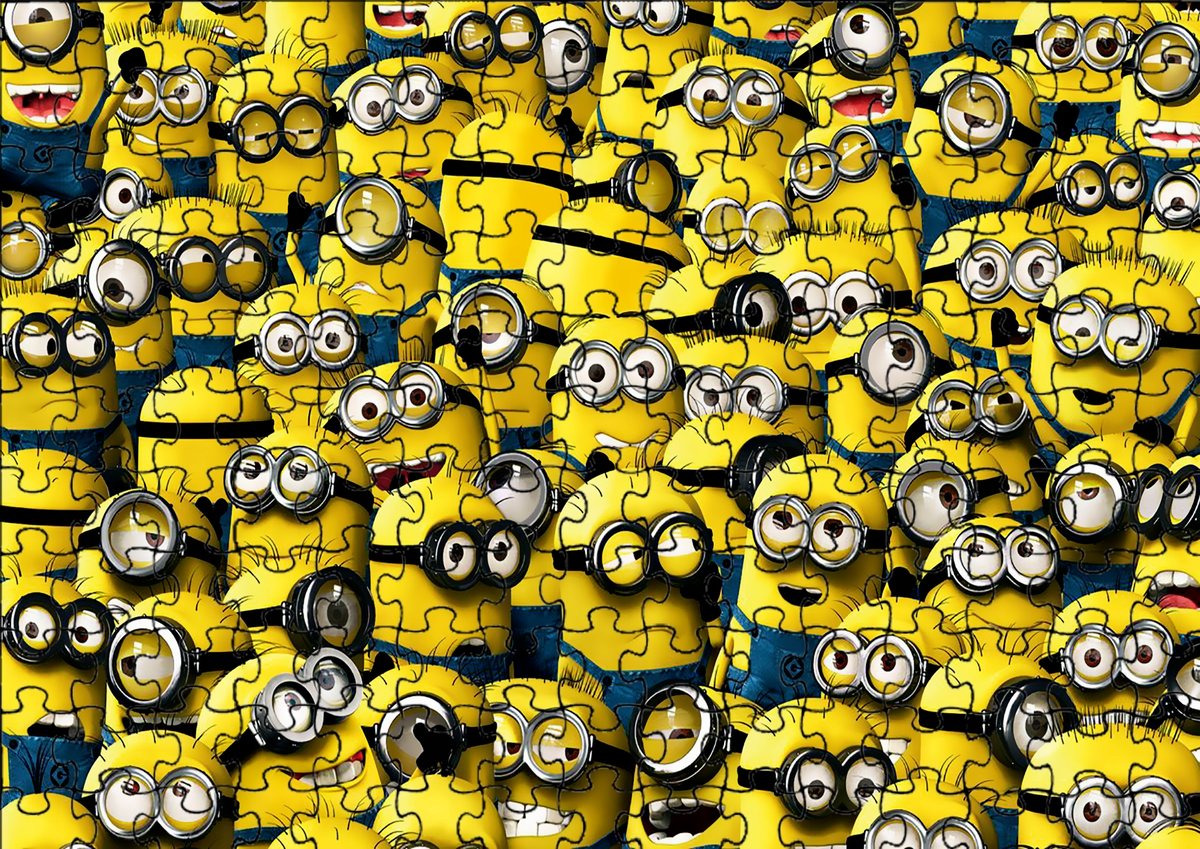 Puzzle Układanka 35 el : Minionki + Woreczek Z Nadrukiem