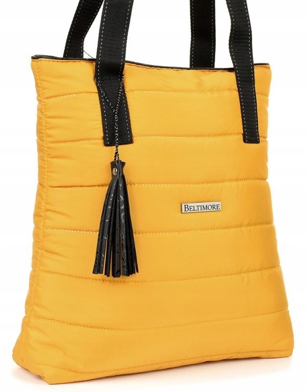TORBA DAMSKA MIEJSKA PIKOWANA SPORTOWA SHOPPER A4 ŻÓŁTA