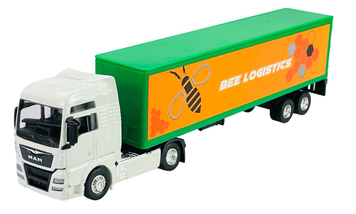 WELLY MAN TGX XXL BIAŁY + ZIELONA NACZEPA 1:64 68011