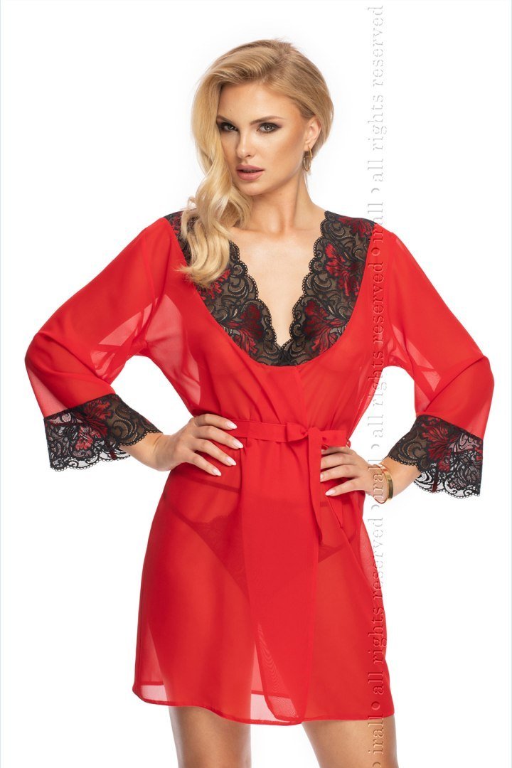 Irall Szlafrok Model Oriana Red - Irall - M