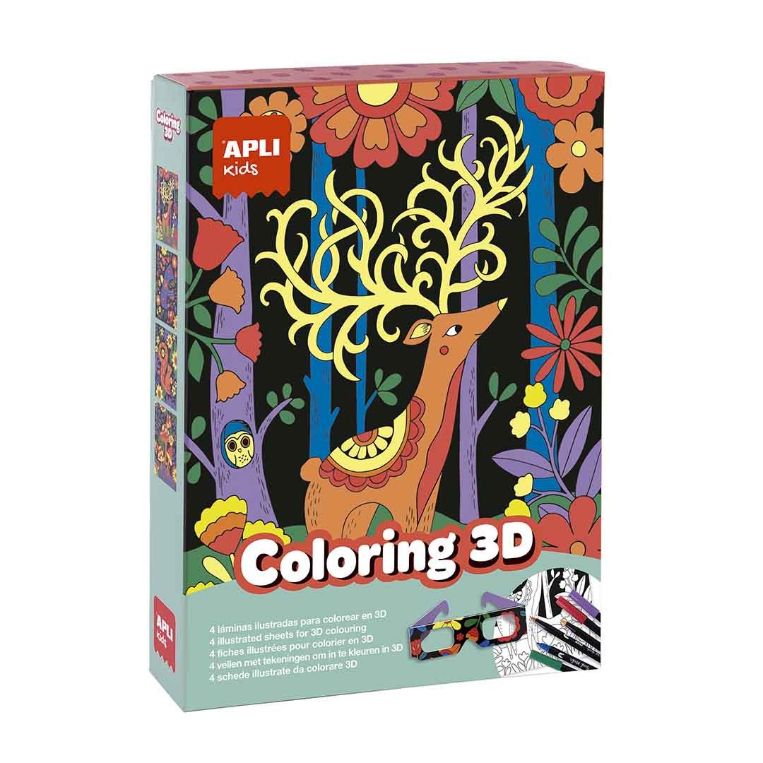 top Zestaw artystyczny z okularami Apli Kids - Kolorowanie 3D