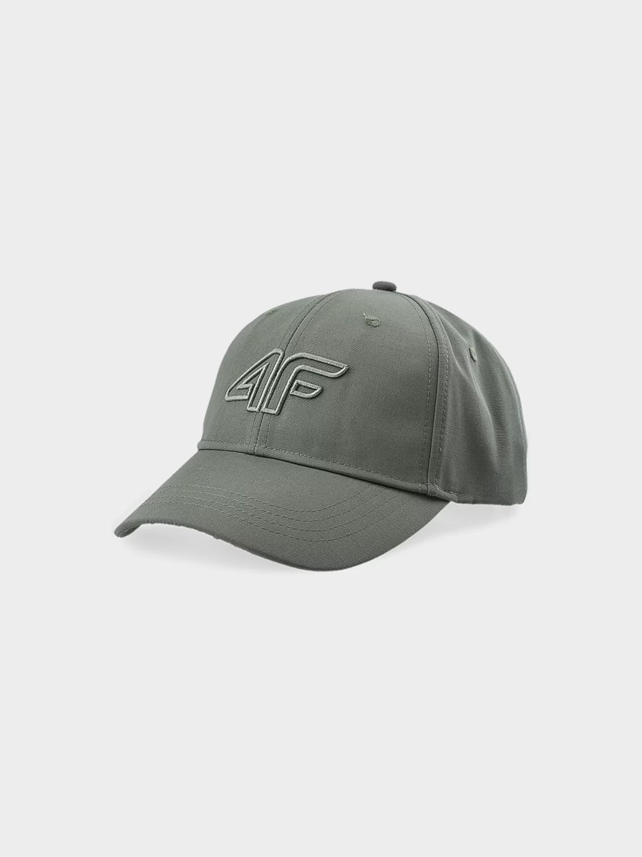Czapka z daszkiem strapback uniseks 4FWAW24ACABU314-43S Zielony