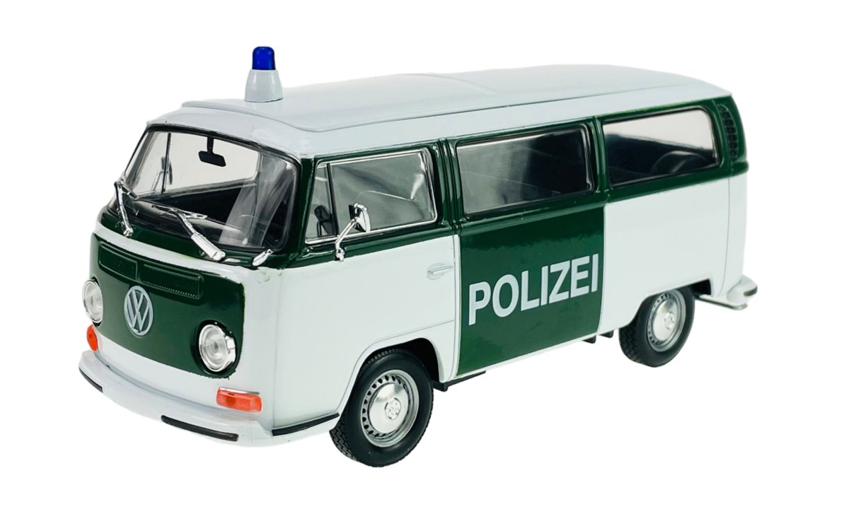 WELLY 1972 VW VOLKSWAGEN BUS T2 POLIZEI 1:24