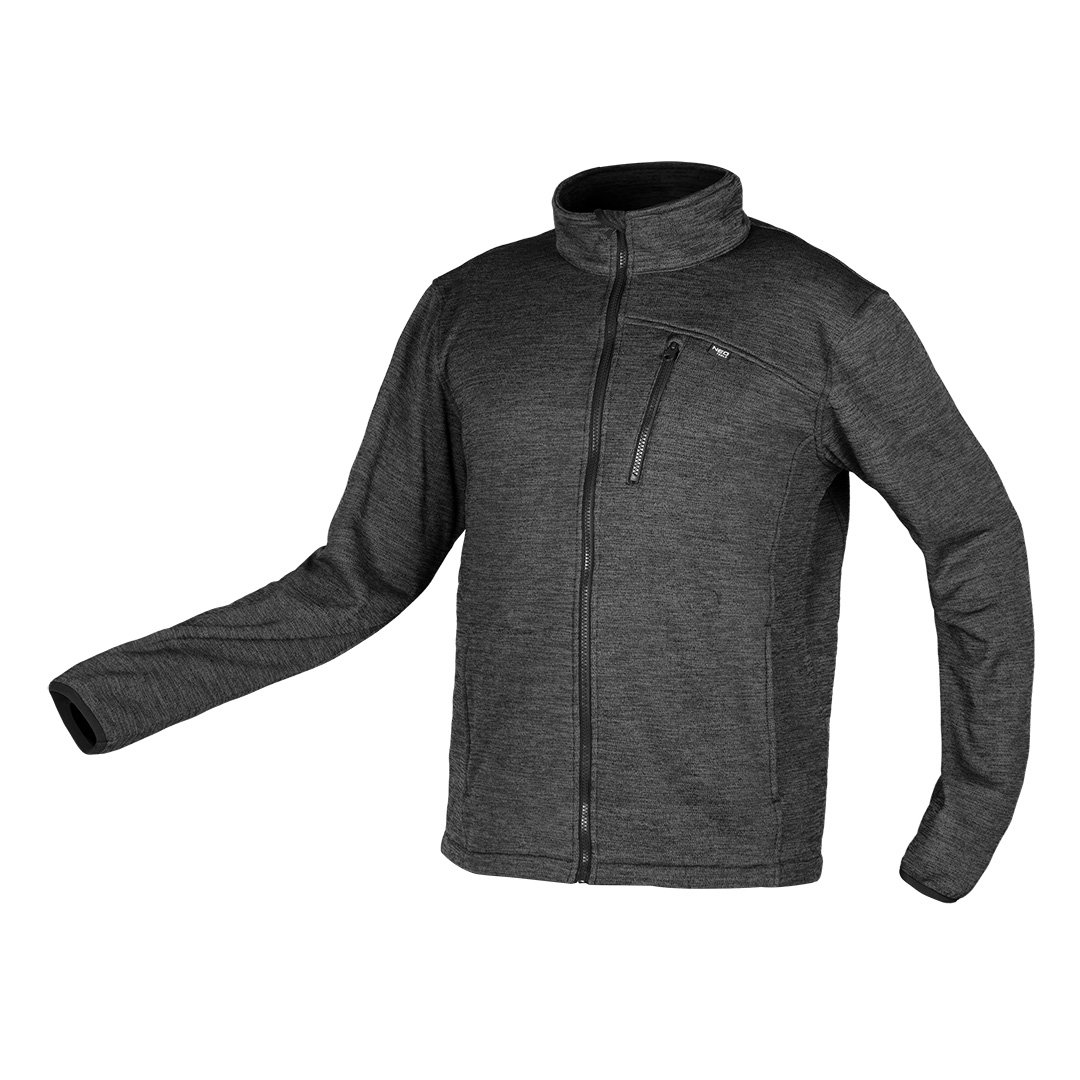 Bluza rozpinana męska OUTDOOR, pique, szara, rozmiar S, NEO Tools 81-515-S
