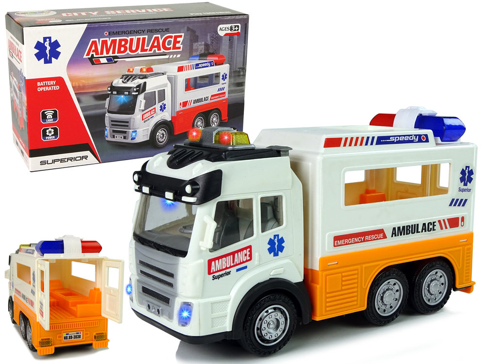 AUTKO NA BATERIE AMBULANS ŚWIATŁO DŹWIĘKI