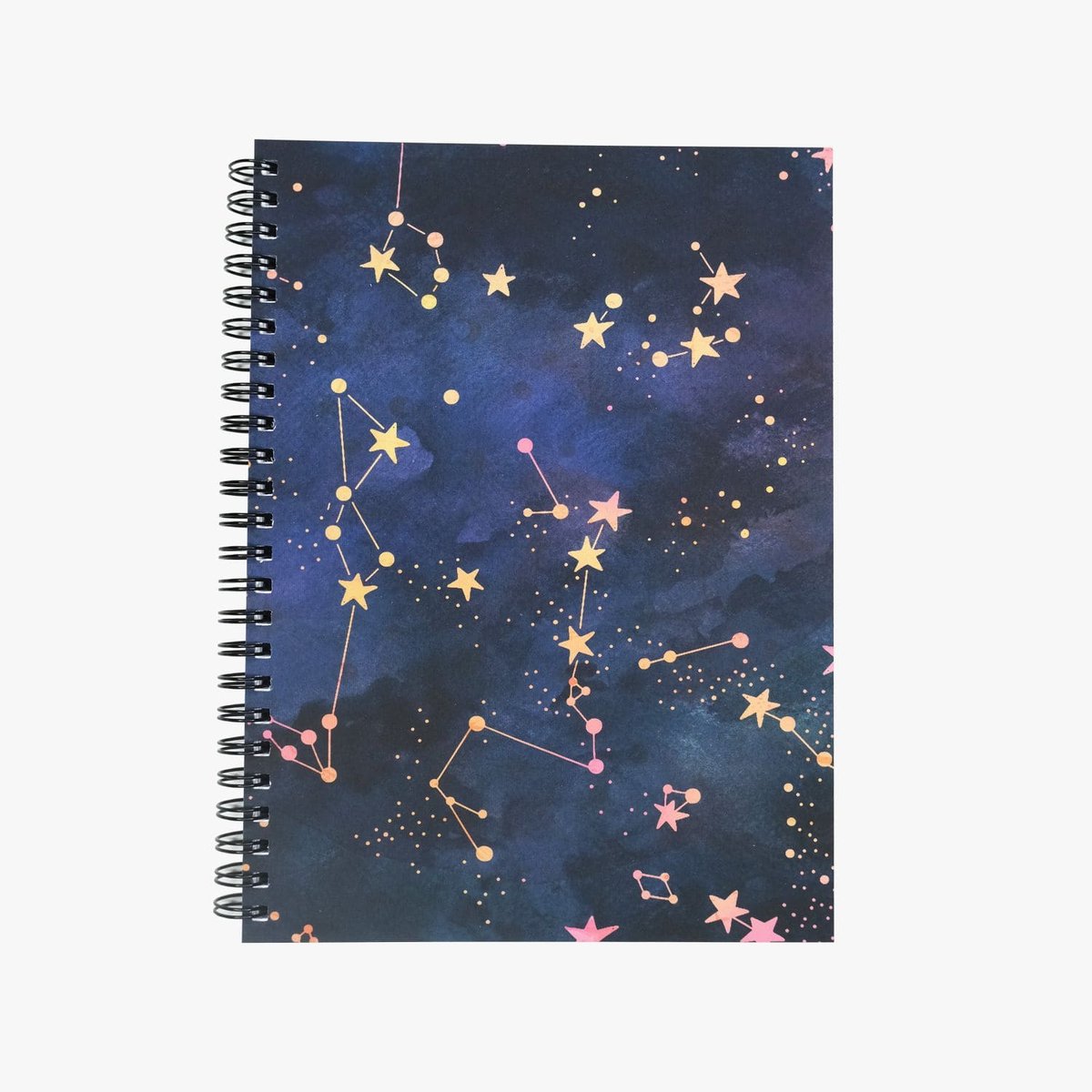 Shimmering Stars — kołozeszyt w kropki (A5), miękka oprawa, 120 gsm