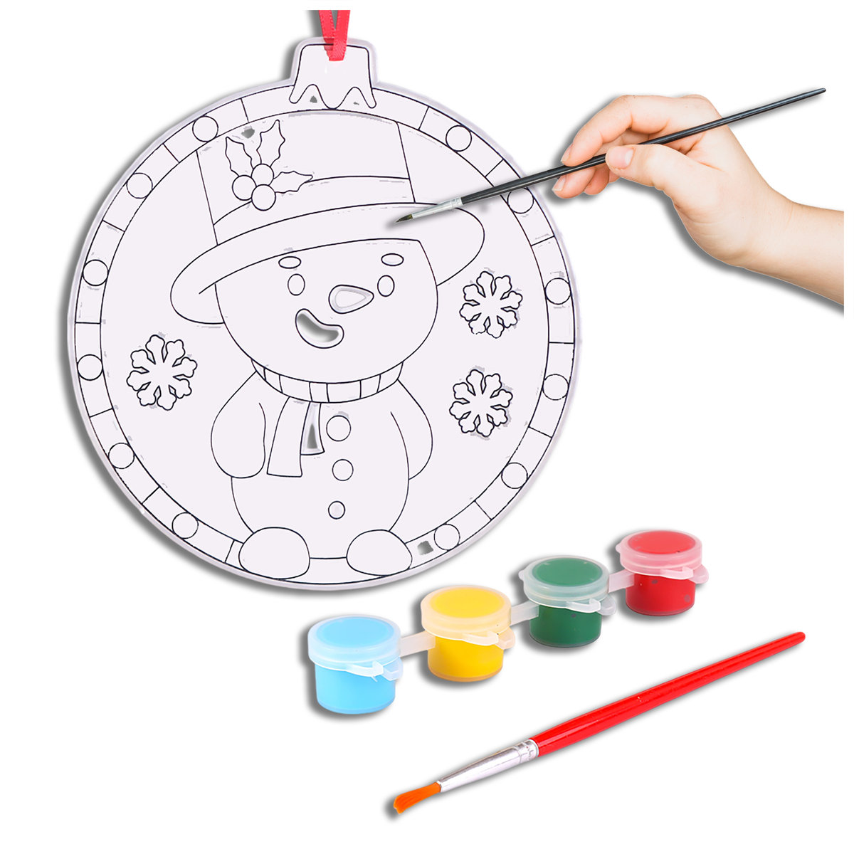 Bombka Do Malowania Zawieszka Choinkowa Zestaw Farby Prezent Mikołajki Zestaw Kreatywny Świąteczny