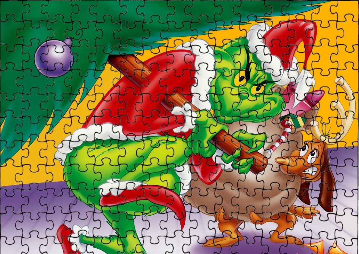 Puzzle Układanka 96 el : Grinch Święta + Woreczek Z Nadrukiem