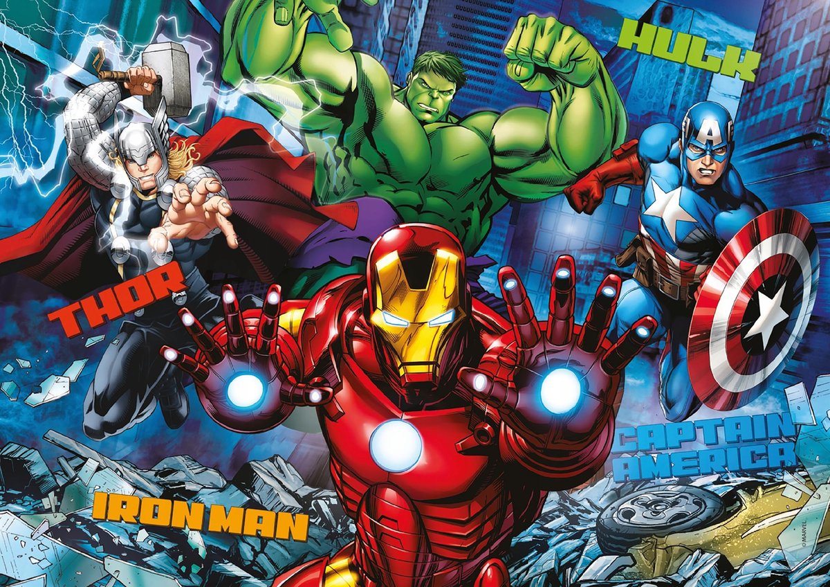 Puzzle Układanka 35 el : Avengers Marv el + Woreczek Z Nadrukiem