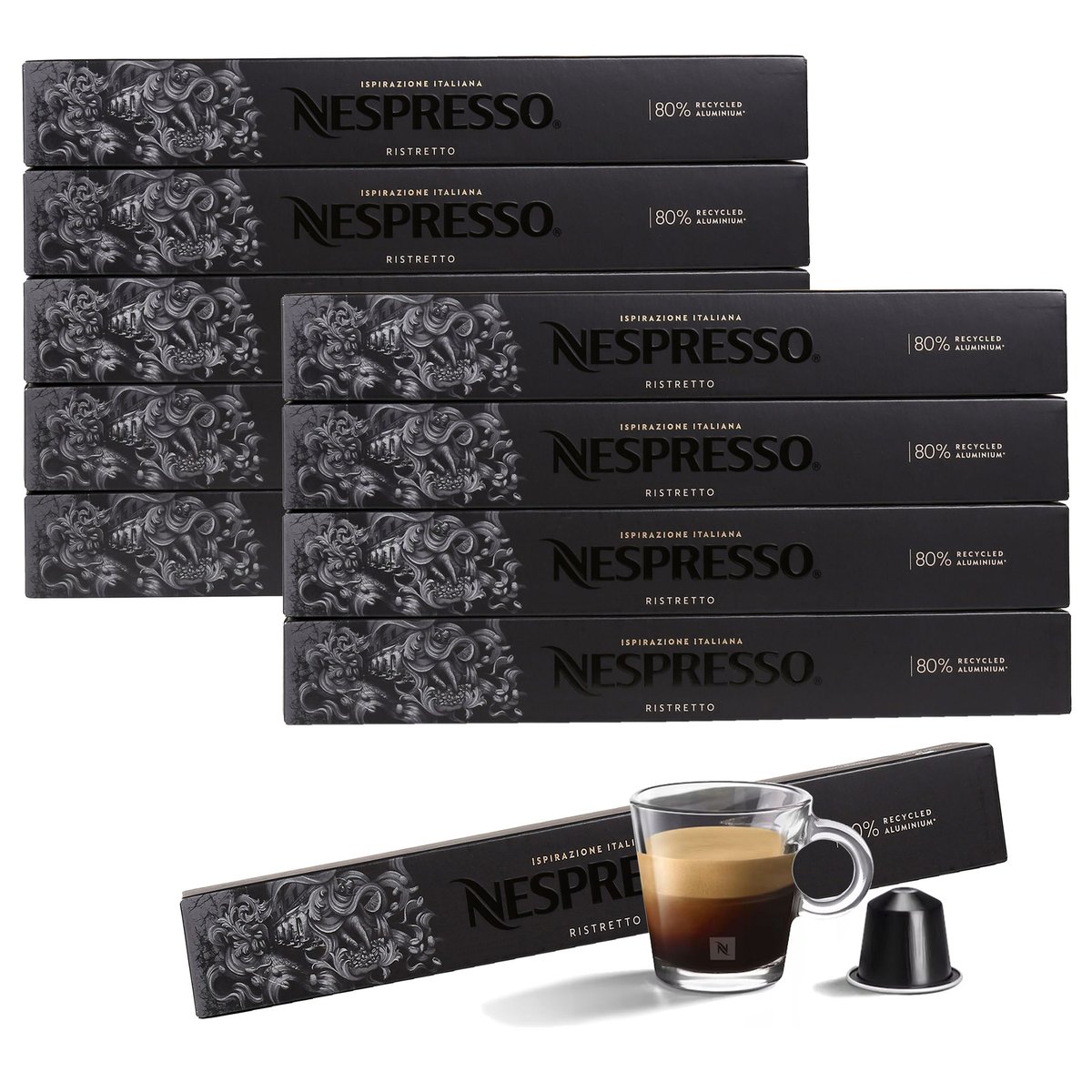 Kawa w kapsułkach o smaku ISPIRAZIONE RISTRETTO ITALIANO NESPRESSO 100 kapsułek