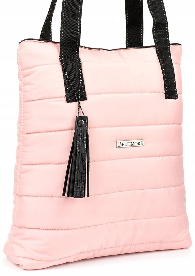 TORBA DAMSKA MIEJSKA PIKOWANA SPORTOWA SHOPPER A4 RÓŻOWA