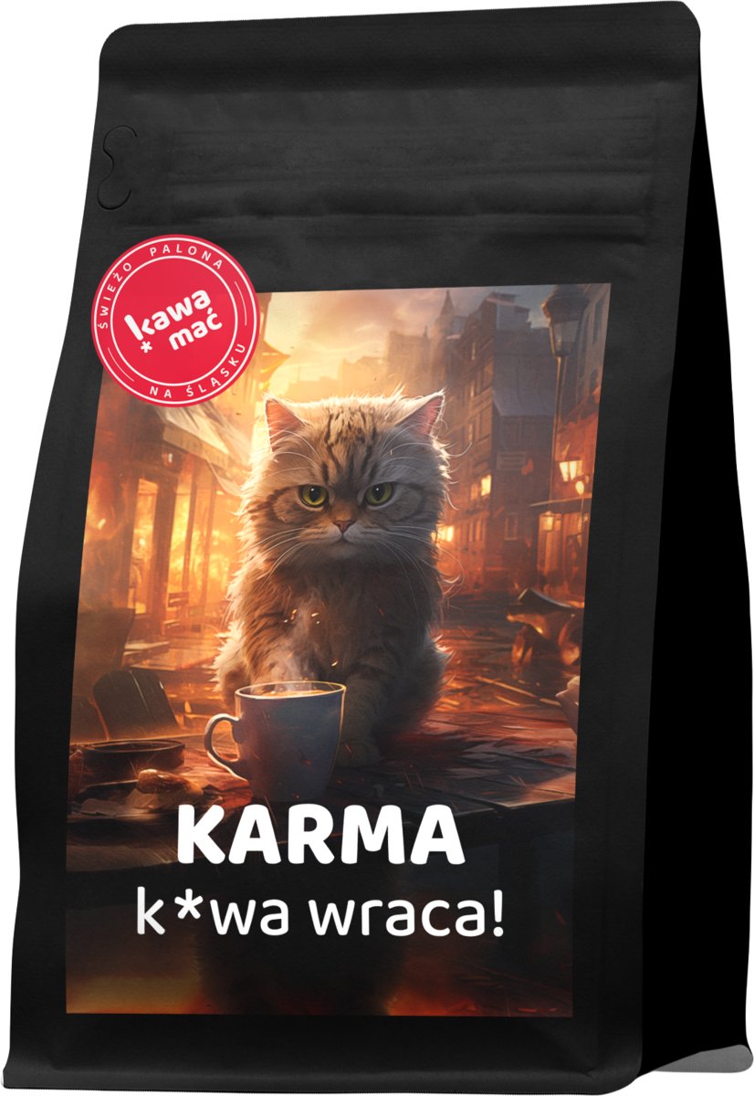 Kawa ziarnista świeżo palona Karma Arabica Etiopia Kostaryka 250g KawaMać