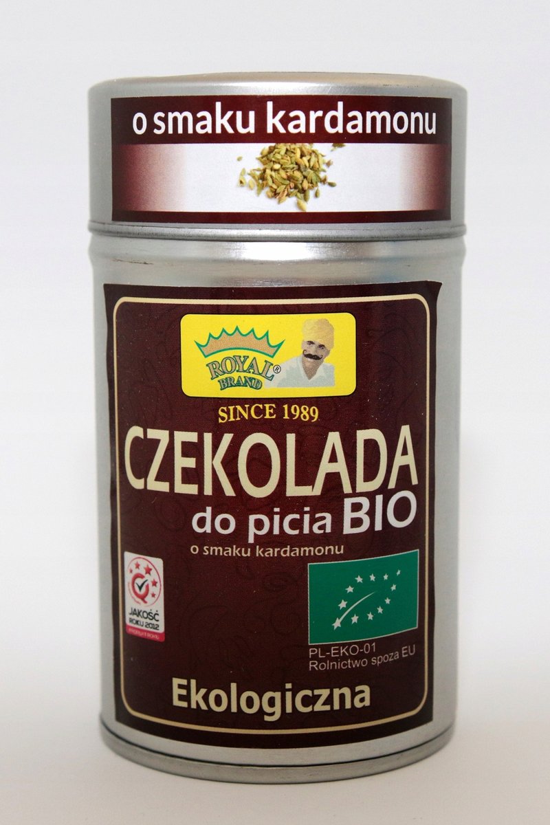 Royal Brand CZEKOLADA BIO DO PICIA Z DODATKIEM KARDAMONU 100G