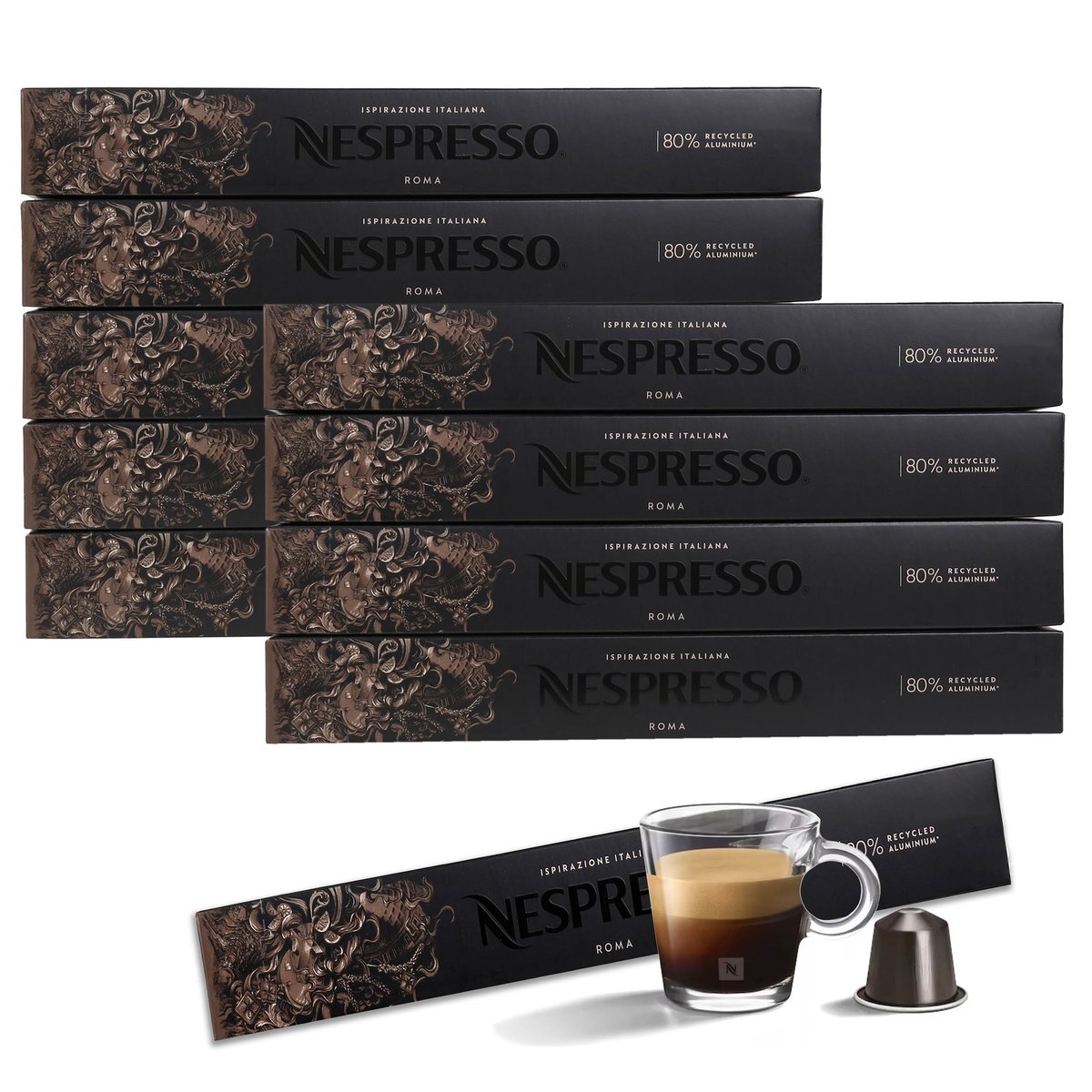 Kawa w kapsułkach o smaku ISPIRAZIONE ROMA NESPRESSO 100 kapsułek