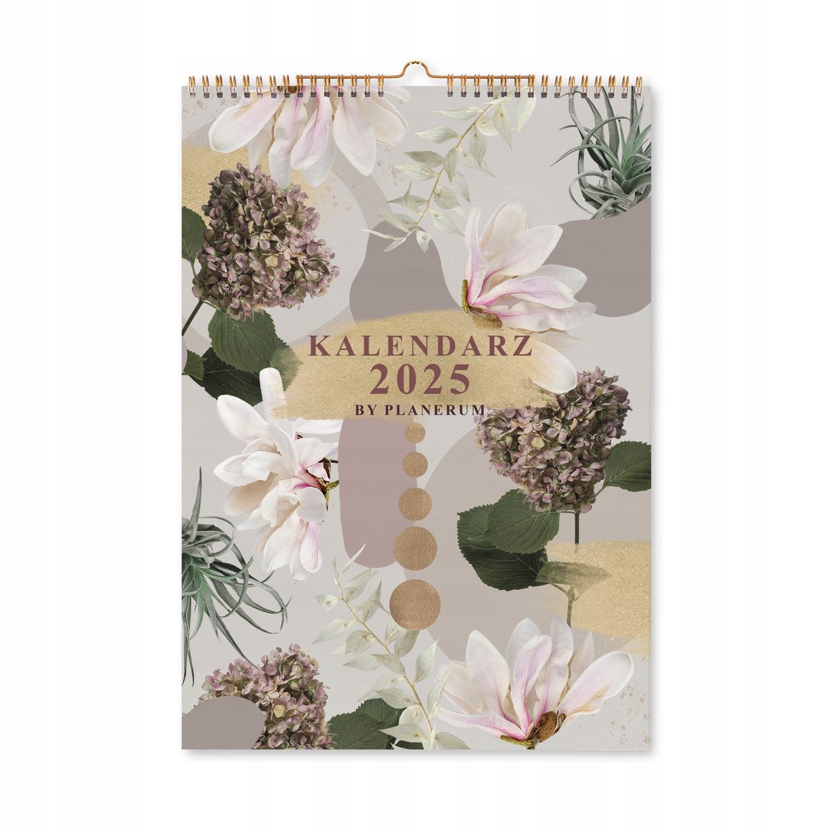 Kalendarz ścienny na spirali 2025 A4 Collage Garden