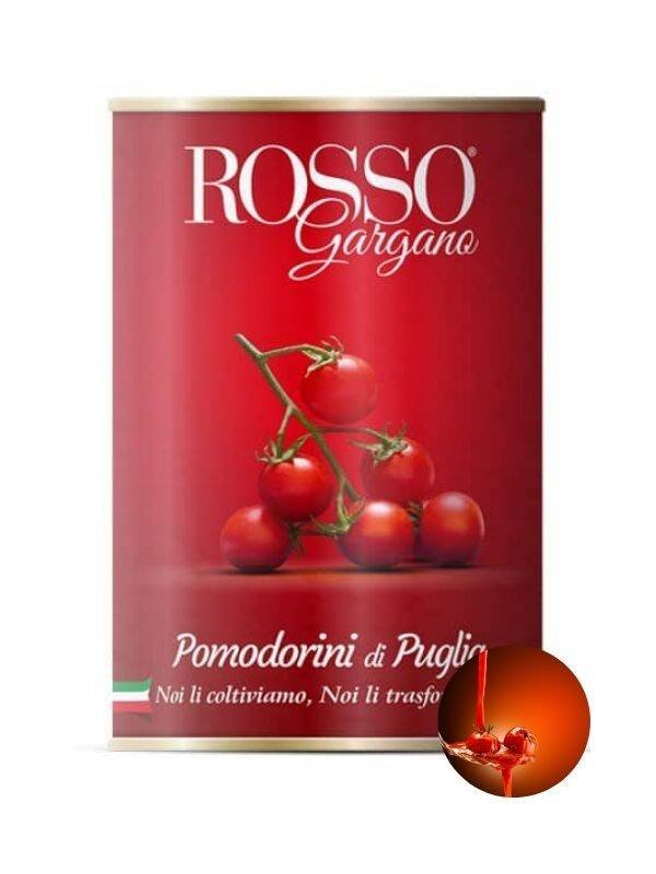 Włoskie pomidory koktajlowe całe ze skórą w sosie pulpie pomidorowej 400g